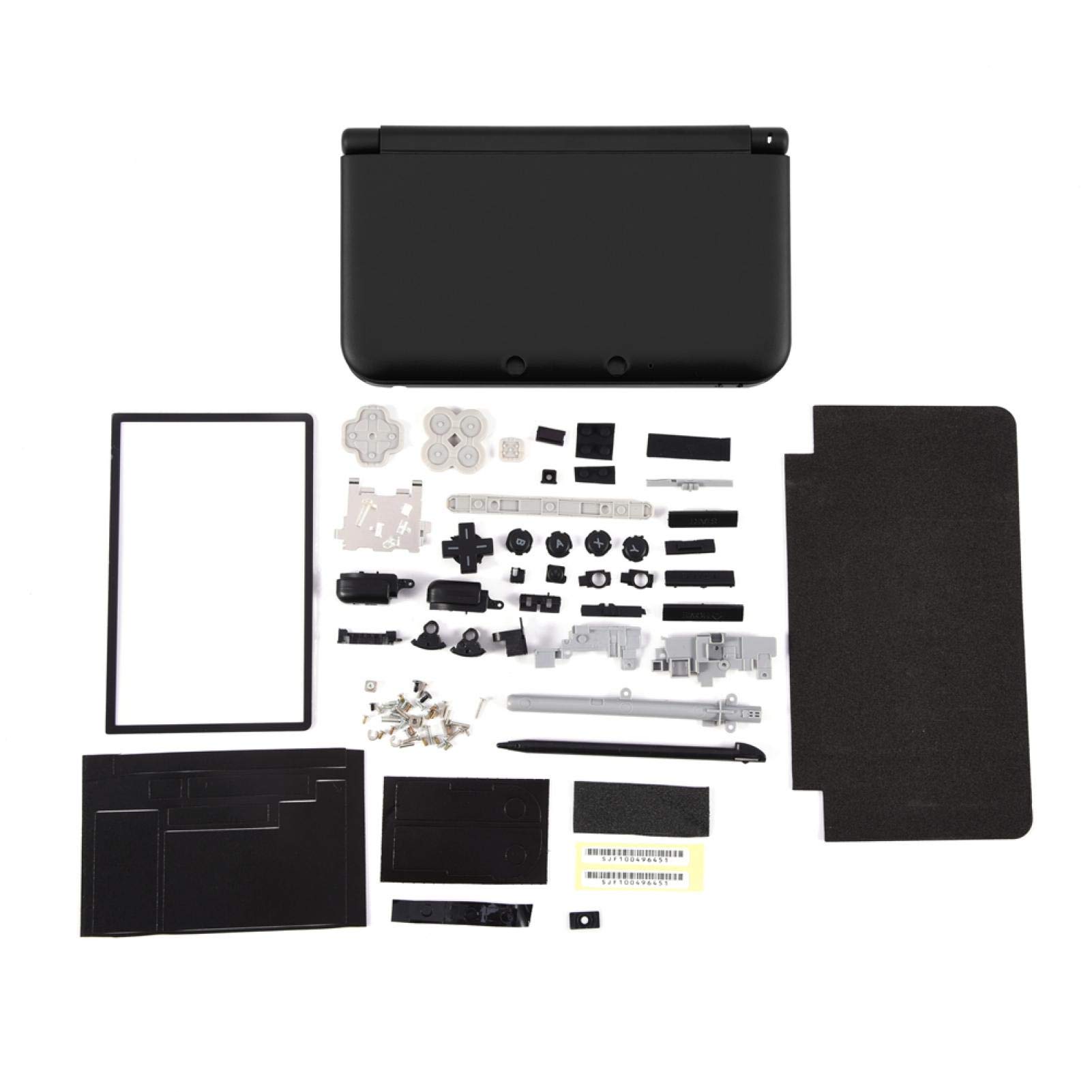 YUUGAA Case, Full Housing Case Cover Shell Repair Parts Complete Fix Replacement Kit für 3DS XL(Schwarz)