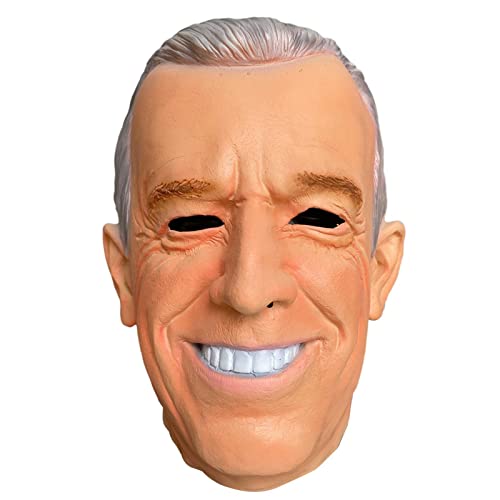 Jomewory Joe Biden Kostüm Gesichtsbedeckung – Präsident Joe Biden, Kostüm, Kopfbedeckung, Joe Biden, Neuheit, alter Mann, Cosplay, Maskerade, Foto-Requisiten für Halloween-Party, 2 Stück