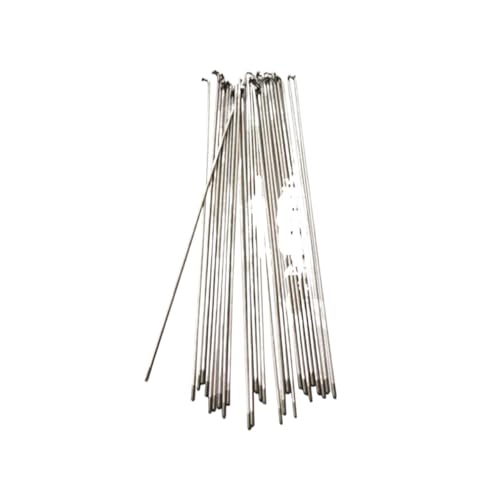 Fahrradspeichen Bicycle Stainless Silver Steel Spokes 36pcs Bike Parts 14G J Bend with Nipples Many Length 347 (Color : 176mm)