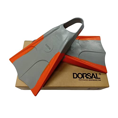 DORSAL Bodyboard Schwimmende Schwimmflossen (Flippers) 5 - 6 Grau/Orange
