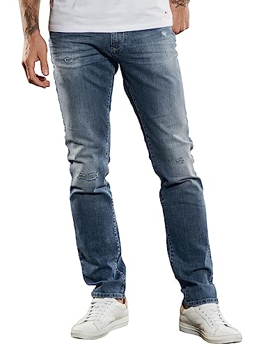 emilio adani Herren Herren Super-Stretch-Jeans Slim fit, 35228, 35228, Marineblau in Größe 38/32