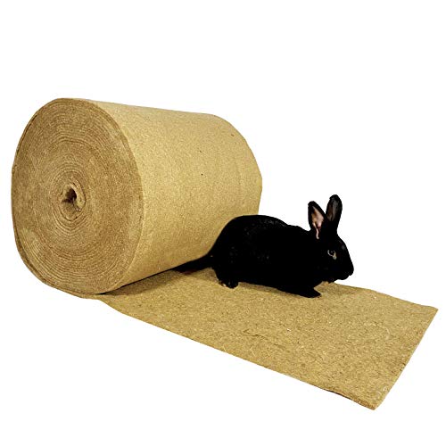 WormBox ﻿﻿Bodenmatten für Käfige (Nagetiere/Kaninchen) 100% Hanf in Rollen von 25 m x 54 cm, hohe Dichte/hohe Widerstandsfähigkeit, 7/8 mm.
