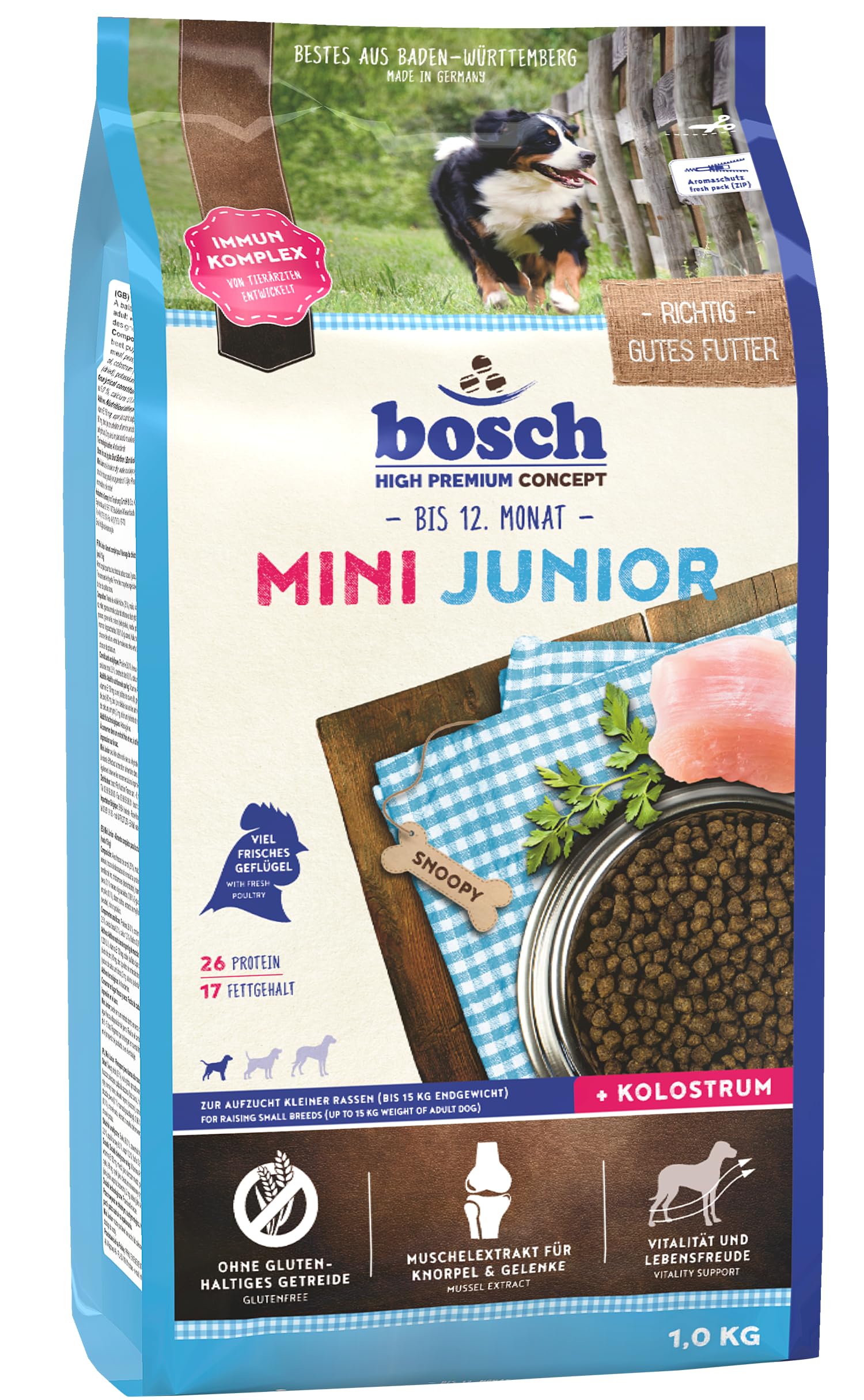 bosch HPC Mini Junior | Hundetrockenfutter zur Aufzucht kleiner Rassen (bis 15 kg) | 1 x 15 kg