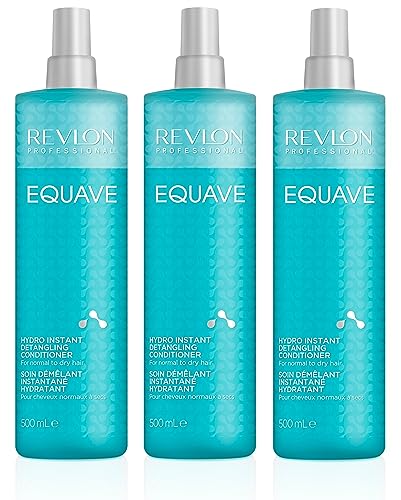 Revlon Professional Equave Hydro Bi-Phase Detangling Conditioner, ohne Ausspülen, für normales/trockenes Haar, Entwirrend, mit Hitzeschutz, glattes und definiertes Haar - 500 ml