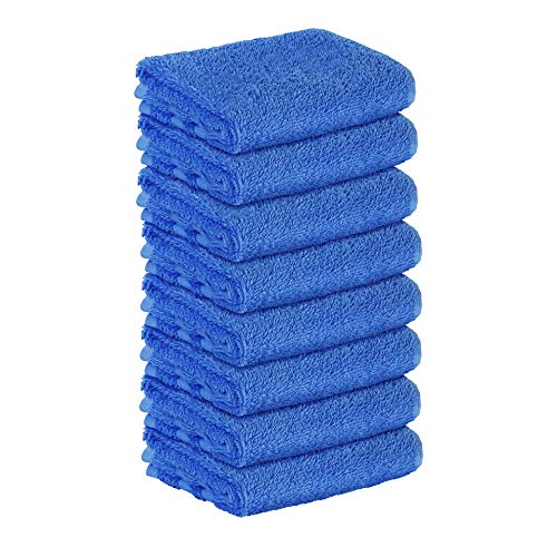 8 Stück Premium Frottee Gästehandtücher 30x50 cm in blau von StickandShine in 500g/m² aus 100% Baumwolle