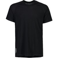 Mons Royale M Temple Tech T-shirt Schwarz, Herren Merino Kurzarm-Shirt und Tops, Größe M - Farbe Black