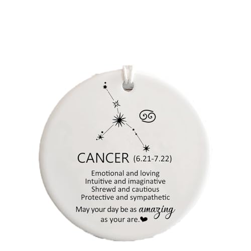Krebs Sternzeichen Geschenke für Frauen Männer Juni Juli Geburtstagsgeschenke für Frauen Astrologie Liebhaber Geschenke Keramik 7,2 cm