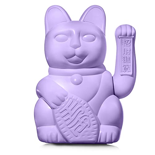 Lucky Cat Large | Lilac - große, lila Winkekatze | Deko Katze im japanischen Maneki Neko Design 30 cm hoch