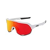 Anti-UV- und sanddichte Outdoor-Reitbrille, dreiteilige Reitbrille, Outdoor-Motorrad-Sonnenbrille (weißer Rahmen)