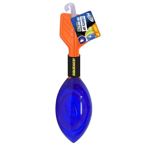 Nerf Dog 30,5 cm TPR-LED und Quietsch-Vortex, Orange/Blau