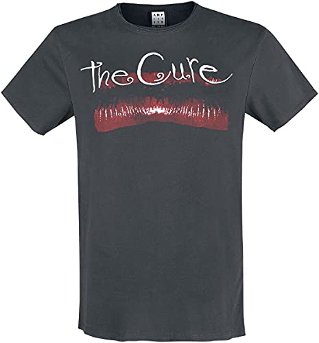 The Cure 'Lips' (Charcoal) T-Shirt - Amplified Clothing (large)