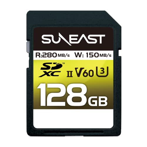 SUNEAST SDXC-Karte 128 GB UHS-II V60 bis zu 280 MB/s U3 4K UHD ULTIMATE PRO Professionelle Speicherkarte SE-SDU2128GB280