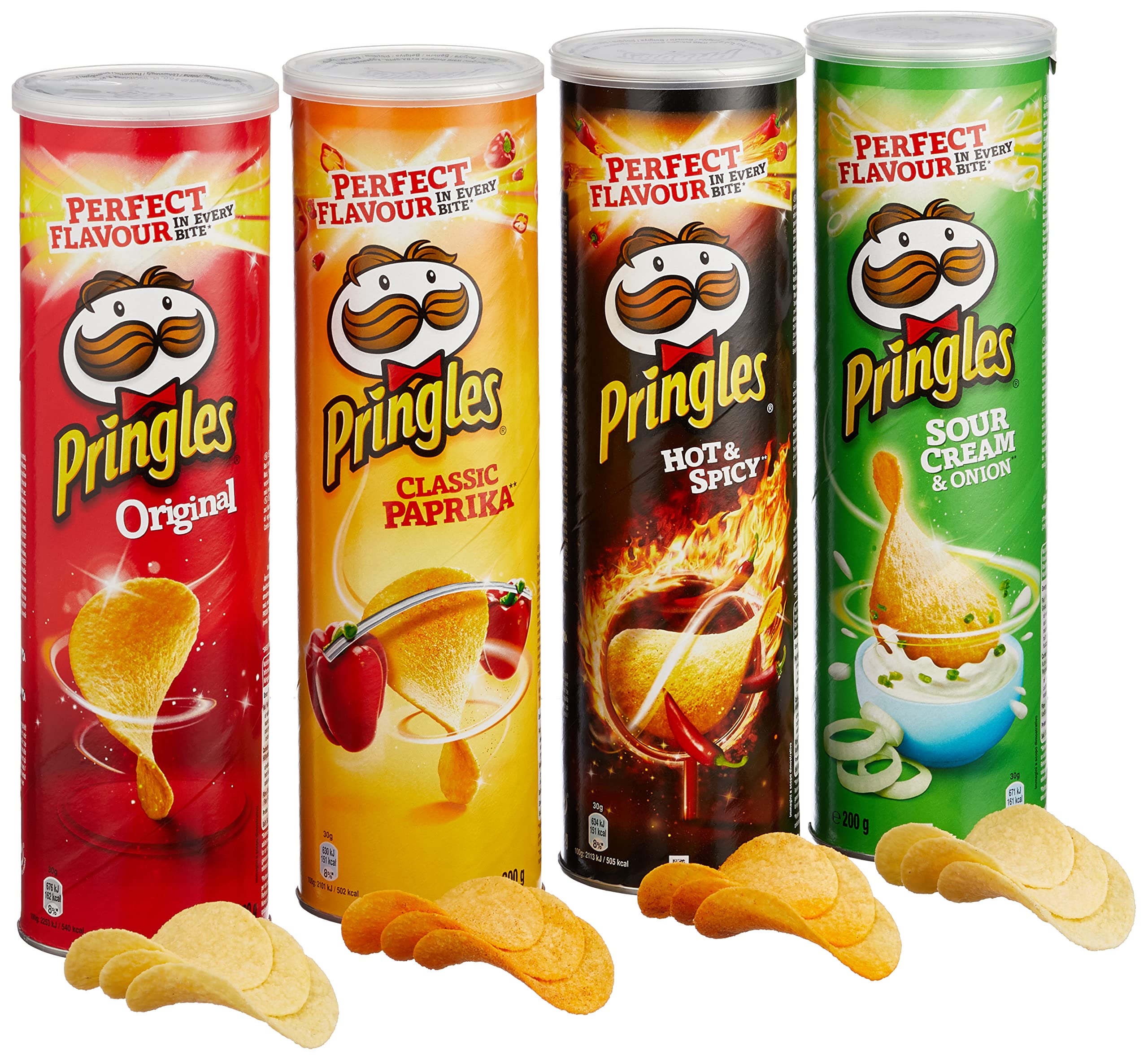 Pringles Party Mix | Chips Mix Box | 18 Dosen mit 4 verschiedenen Sorten (18 x 185g)