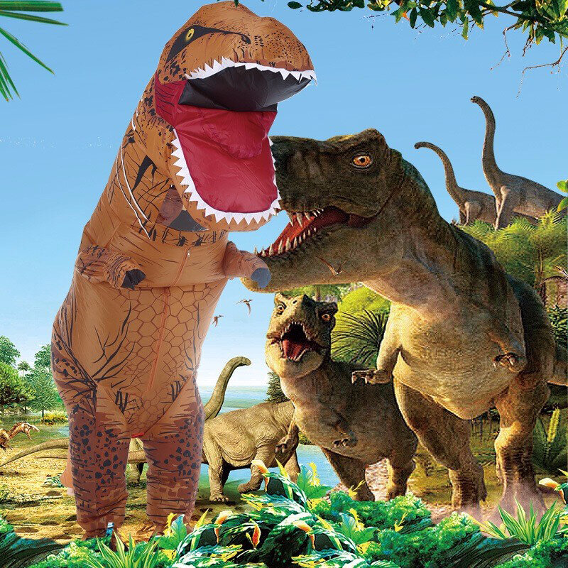Aufblasbare Spielzeug-Simulation Tyrannosaurus Rex Lustige erschrockene aufblasbare Kleidungs-Dinosaurier-Kleidung