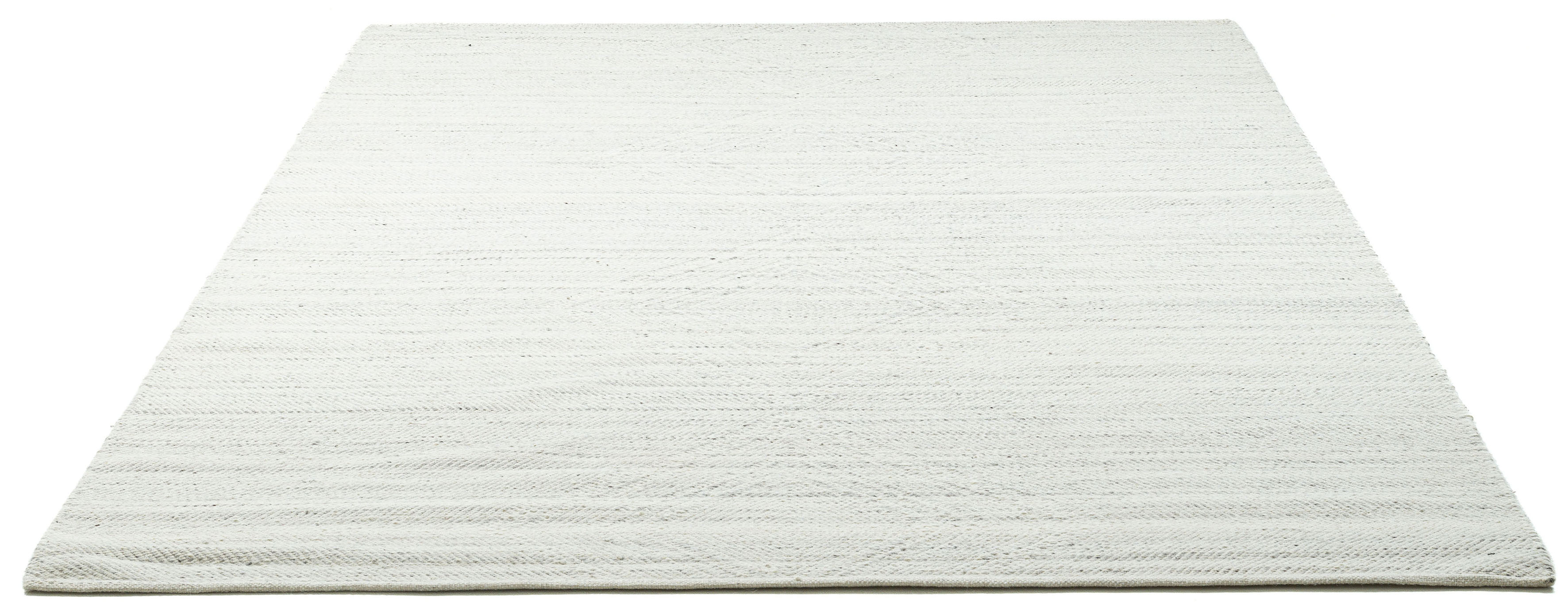 THEKO Wollteppich Molde - 14003, rechteckig, 5 mm Höhe, Handweb Teppich, reine Wolle, handgewebt, Scandi Design, mit Fransen, ideal im Wohnzimmer & Schlafzimmer