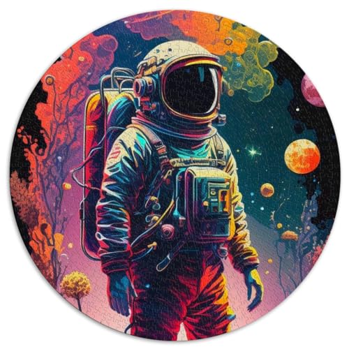 Jigsaw Puzzles Educational Games 1000 Adult Pieces Jigsaw Puzzle Color Astronaut Premium 100% Recycled Board  for Adults 1000 Piece Puzzle Educational Games Brain Teaser Puzzle 67.5x67.5cm