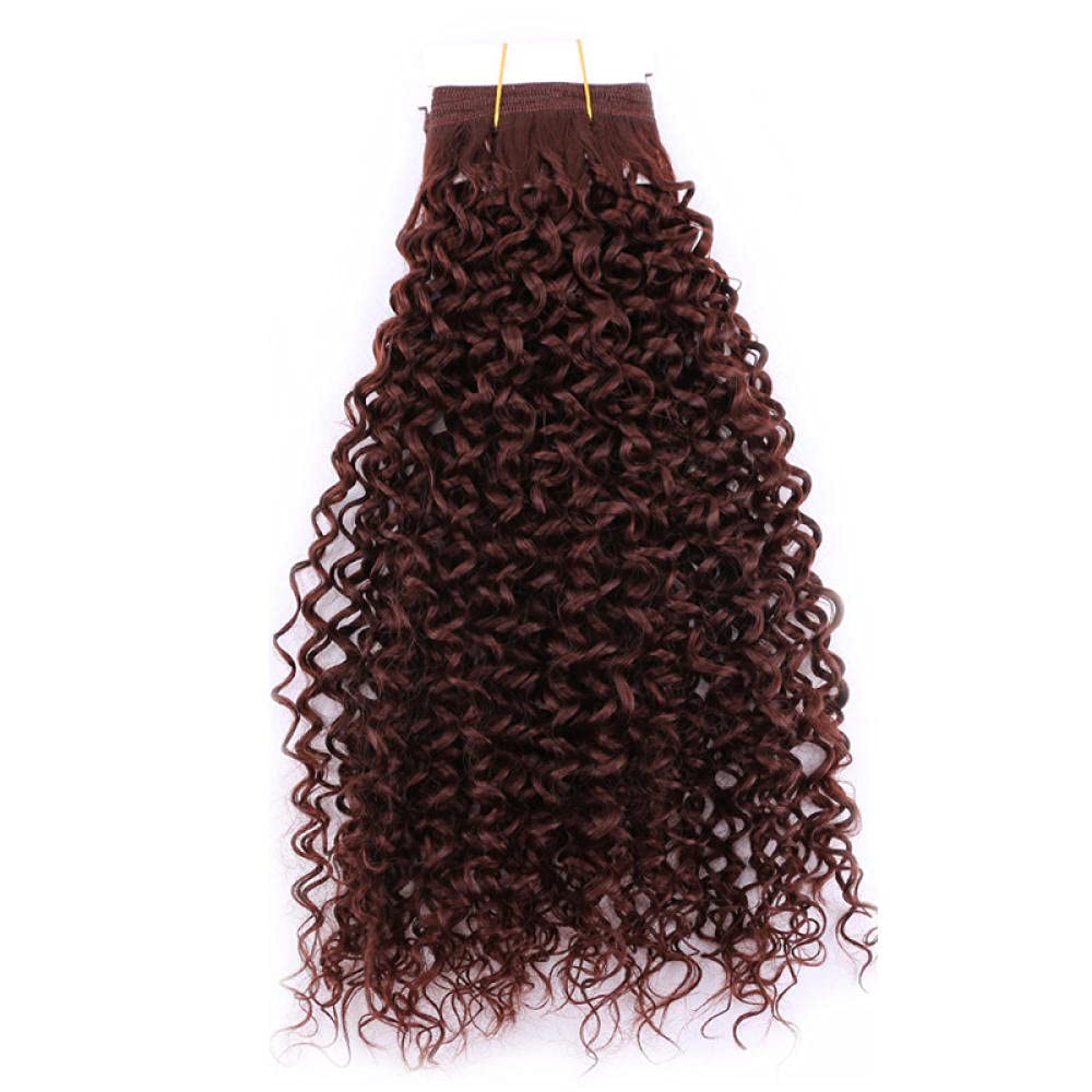 Jumbo Braids 100G / Stück Kurze Afro Kinky Curly Hair Webart Braune Farbe Hochtemperatur-Kunsthaarverlängerung-#33_16 Zoll 1 Stück