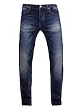John Doe Ironhead - XTM Motorradhose Atmungsaktiv Motorrad Jeans Denim Jeans mit Stretch Protektoren sind enthalten Ironhead Used Dark Blue -Xtm blau 38w / 36l