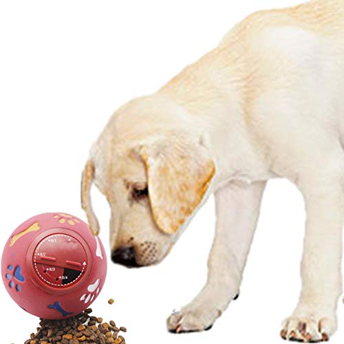 THREESS Treat Halter Pet Toys Gummi Bounce Balls Reinigung Zähne Spielen Hundespielzeug für kleine große Hunde Katzen Welpen Molaren Kauspielzeug, 1 Stück nach dem Zufallsprinzip, 14CM