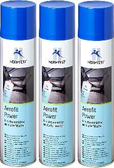 Normfest 3X Aerofit Power Lufterfrischer Himbeer Geruchsvernichter Spray 400ml / pro Dose inkl. Einweg-Handschuhe (3)
