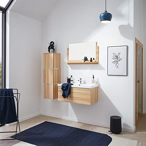 Home Deluxe - Badmöbel-Set - Wangerooge Big Holz - inkl. Waschbecken und komplettem Zubehör - Verschiedene Größen (L) | Badezimmermöbel Waschtisch Badmöbelset