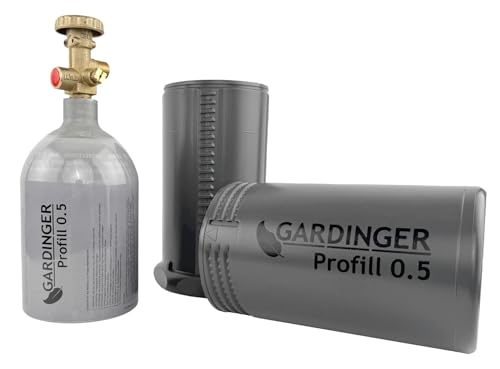 GARDINGER befüllbare Aluminium Propanflasche Profill 0.5 0,425 kg