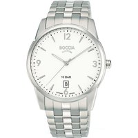 Boccia Herren Analog Quarz Uhr mit Titan Armband 3632-01