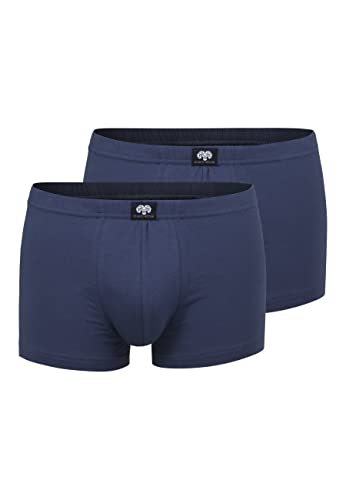 Ceceba Herren Short-Pants, Elastan, Baumwolle, Single Jersey, blau, Uni, 2er Pack 12
