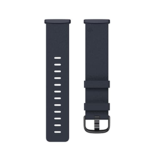 Fitbit Unisex-Adult Versa 4/Sense 2,V Leather Band,Indigo,S Activity Tracker Accessory, Small