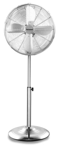 Techwood  TVI-455 Ventilator, 40 cm, rund, Schwarz Metall