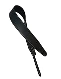 Shaman MC2 Ledergurt für E-Gitarre und E-Bass (verstellbar von 128 cm bis 149 cm, Breite: 7,5 cm, heimisches Leder) schwarz