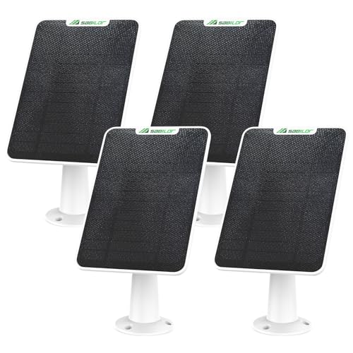 Solarpanel für SimpliSafe Überwachungskamera im Freien, 5 W, IP65 wasserdicht, Solarpanel, Ladegerät, Ladegerät für SimpliSafe Outdoor-Kamera-Akku mit 4 m Kabel, verstellbare Wandhalterung