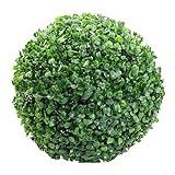 Bweele Künstliche Topiary Ball, Boxwood Topiary Ball, Grün Kunststoff Pflanze Kugel mit 6 Größen für Hinterhof, Garten, Hochzeitsdeko und Wohnkultur