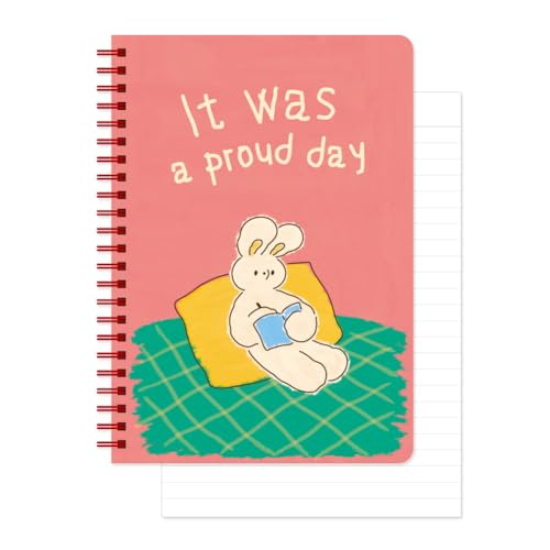 Monolike Unmatched Friends A5 Line Spiral Notebook, A Proud day - Hardcover 5.83 x 8.27inch 128 Page