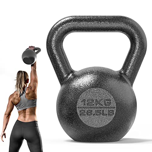 PROIRON Kettlebell Kugelhantel aus Gusseisen12kg Gewicht für Home Gym Fitness Gewicht Training