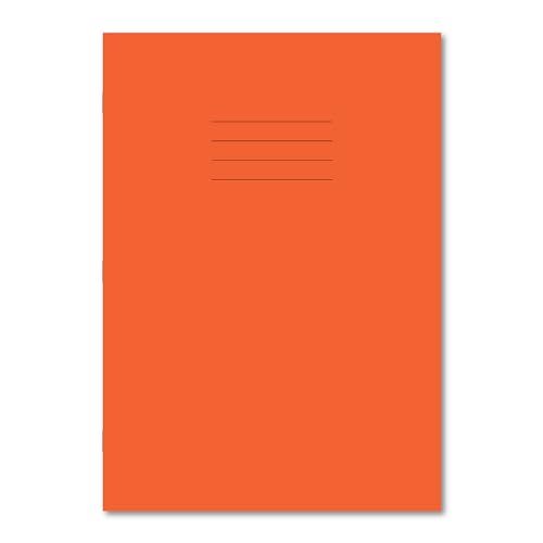 Hamelin A4 8 mm liniert und Rand 80 Seiten Heft – 50 Stück 80 Orange