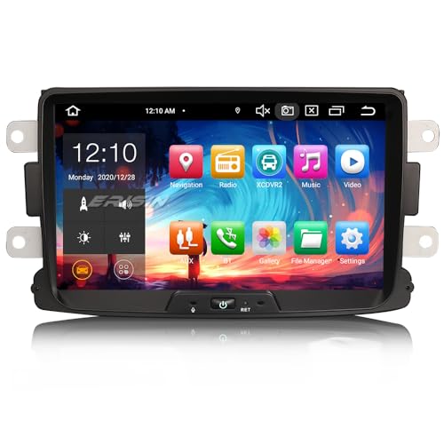 ERISIN 7 Zoll Android 11.0 Autoradio GPS-Navi für Renault Dacia Duster Logan Sandero Dokker Unterstützt Bluetooth WiFi 4G DAB + RDS Mirror- Link TPMS Eingebauter CarPlay DSP Touchscreen 32GB