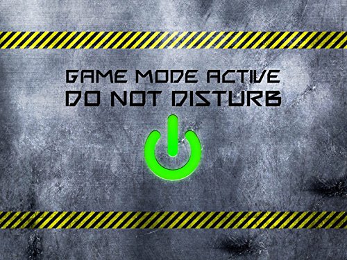 1art1 Gaming - Game Mode Active, Do Not Disturb Bilder Leinwand-Bild Auf Keilrahmen | XXL-Wandbild Poster Kunstdruck Als Leinwandbild 80 x 60 cm