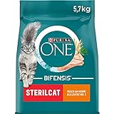 PURINA ONE BIFENSIS STERILCAT Katzenfutter trocken für sterilisierte Katzen, reich an Huhn, 1er Pack (1 x 5,7kg)