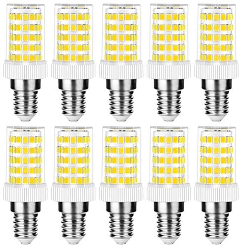 RANBOO E14 LED Lampe 10w Ersatz 80W Halogenlampen, 800LM, Kaltweiß 6000K, AC 220-240V, Birnen für Kronleuchter, Wandlampe, Kühlschrank und Dunstabzugshaube, Kein Flackern, Nicht Dimmbar, 10er Pack