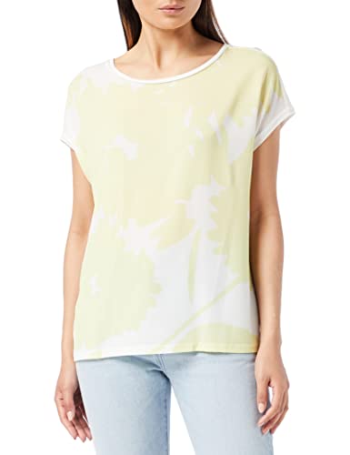 OPUS Damen Saflori Print T-Shirt, Fresh Lemon, 40