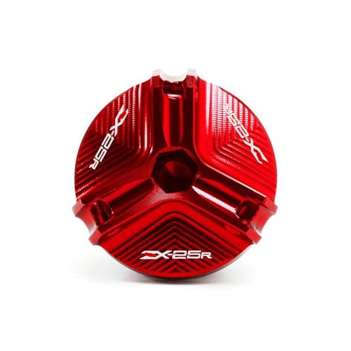 Motorrad-Öldeckel Motorrad Motoröl Filter Tasse Stecker Abdeckung Schraube Für KA-WA-SA NINJA ZX-25R ZX25R ZX 25R 2020 2021 Zubehör (Color : Rot)