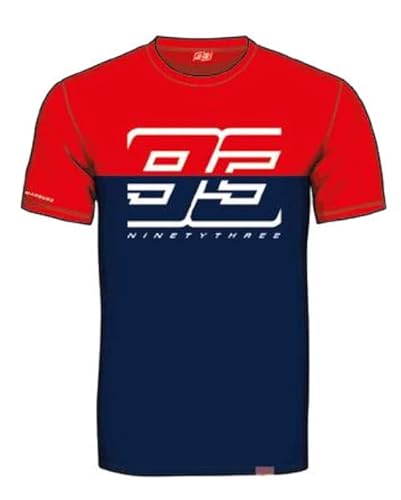 MM93 T-Shirt Marc Marquez Bicolor 93 Zoll, offizielles MotoGP, blau, XXL