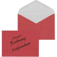 MAILmedia Briefumschlag C6 , Lieferschein/Rechnung, , rot