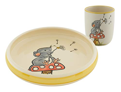 Kuhn Rikon 39552 Kinderset Maus, Keramik, Teller, Tasse, Porcelain