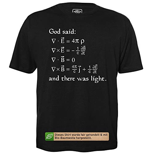 God Said - Geek Shirt für Computerfreaks aus fair gehandelter Bio-Baumwolle, Größe L