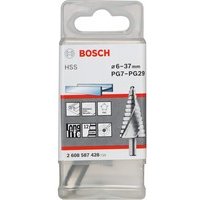 Bosch Accessories 2608587428 HSS Stufenbohrer 6 - 37 mm, PG7 - PG29 Gesamtlänge 93 mm 3-Flächenschaft 1 St.