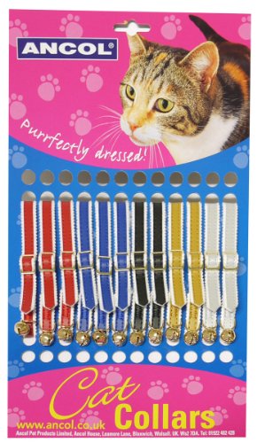 Sicherheit Schnalle Halsband Katze reflektierend sortiert (12 Stück)