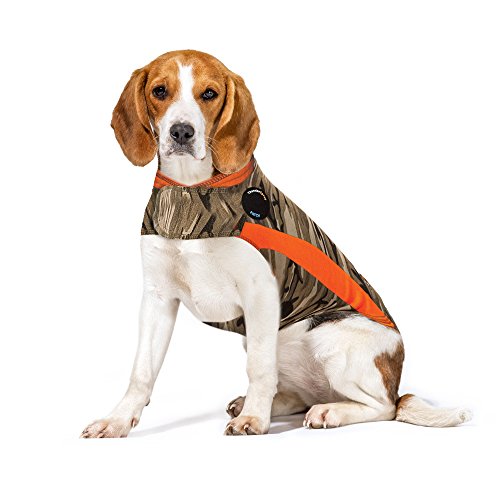 Thundershirt Polo-Shirt für Hunde, Angstzustände, von Tierärzten empfohlen zur Beruhigungslösung, Weste für Feuerwerk, Thunder, Reisen und Trennung, Medium, Camouflage