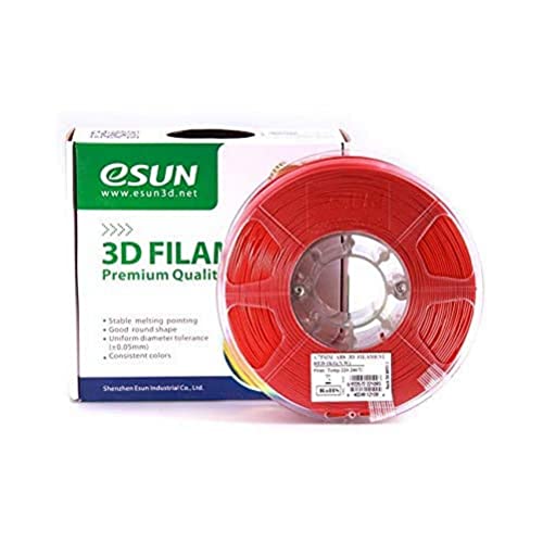 eSUN 3D Filament - ABS+, 1kg, 1.75 mm - rot (red), Druck Tempe. 220-260℃, für 3D Drucker Universal, ABS0105
